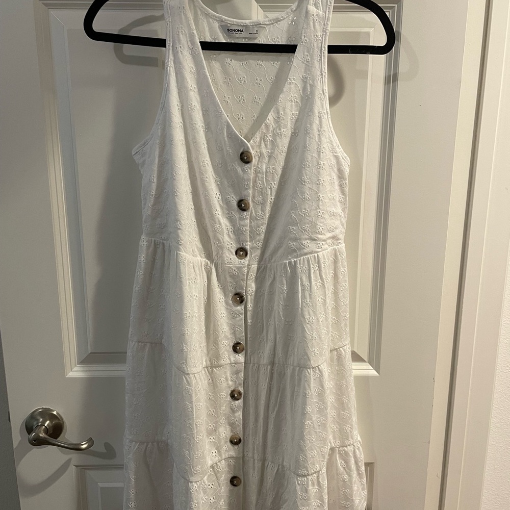 White Eyelet Sundress new with tags.